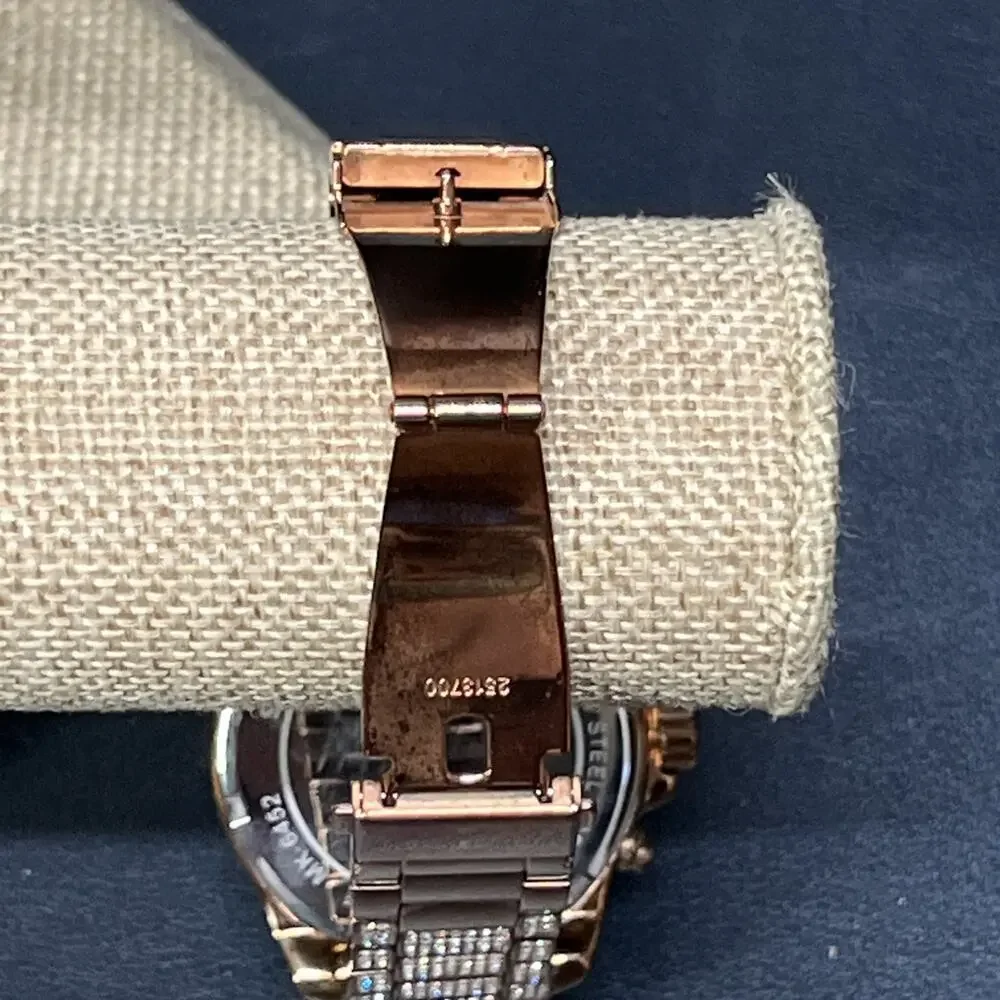 Michael Kors MK6452 Wren Rose Gold Pave Glitz StainlessSteel Women's Wrist Watch